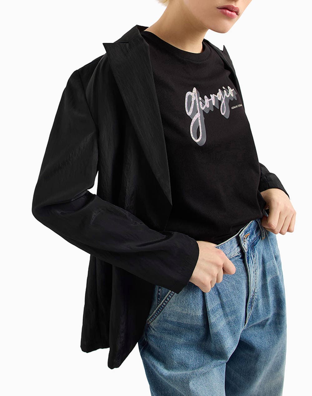 Women's T-Shirts Armani Exchange Black