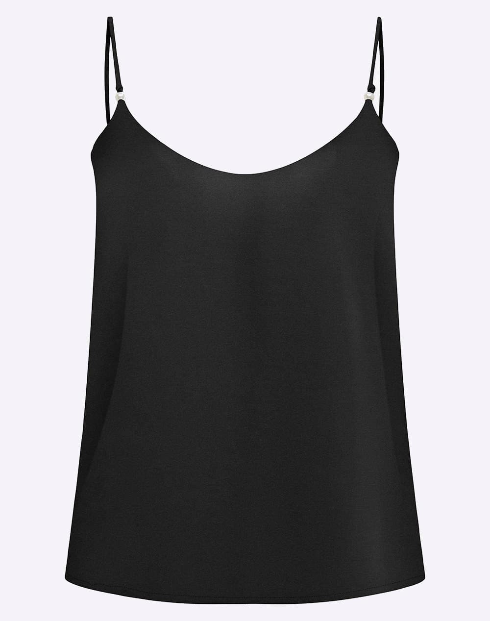 ONLY ONLJAKIRI LINEN SINGLET PTM 15346489-BLACK Black