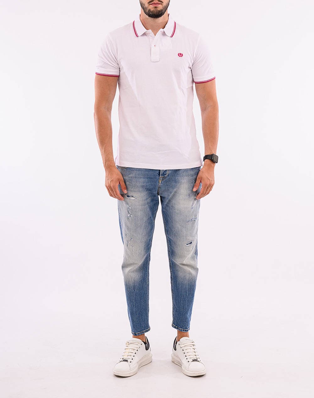 Men's Polo Shirts Ascott White