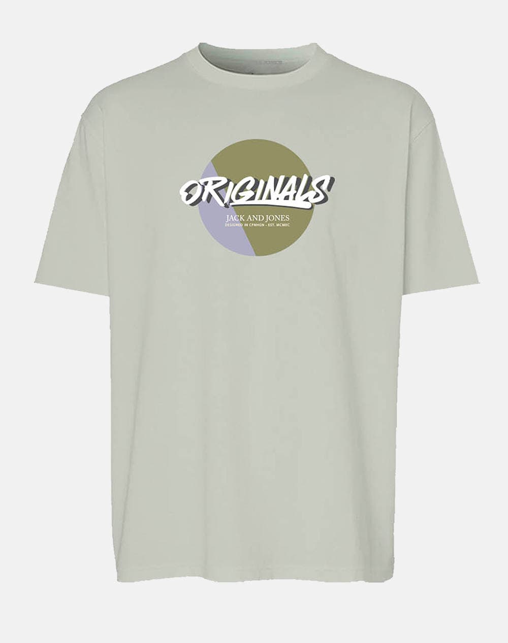 JACK&JONES JORVARENNA TEE SS CREW NECK FST 12277944-Celadon Tint MintGreen