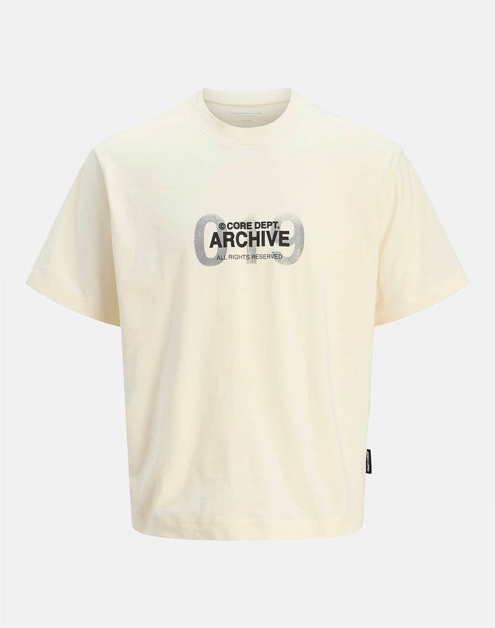 JACK&JONES JCODYNAMIC BOLD TEE SS CREW NECK 12273312-Sweet Corn Cream