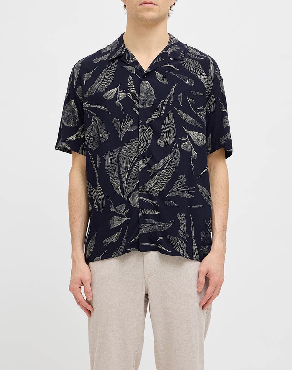 JJ REBEL JREBBERN RESORT SHIRT SS 12270270-Beetle DarkGreen