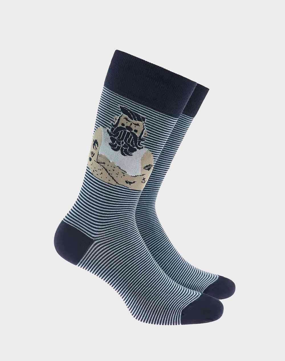 WALK ΑΝΔΡΙΚΕΣ ΚΑΛΤΣΕΣ BAMBOO ΜΕ ΣΧΕΔΙΟ W304-44-75/ΜΠΛΕ ΣΚΟΥΡΟ 2 DarkBlue