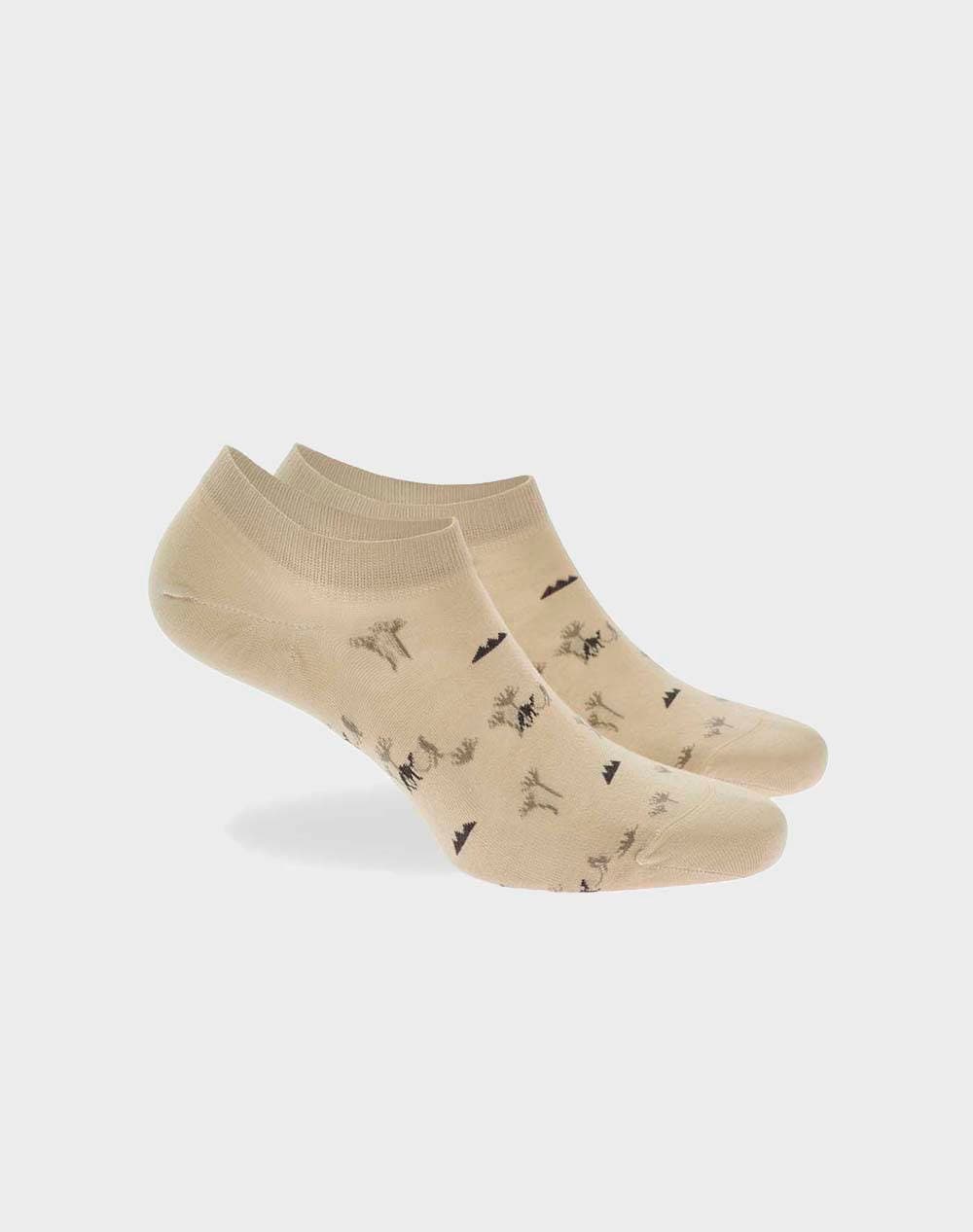 WALK ΑΝΔΡΙΚΕΣ SNEAKER ΚΑΛΤΣΕΣ BAMBOO ΜΕ ΣΧΕΔΙΟ W325-10-19/ΜΠΕΖ ΑΝΟΙΚΤΟ Biege