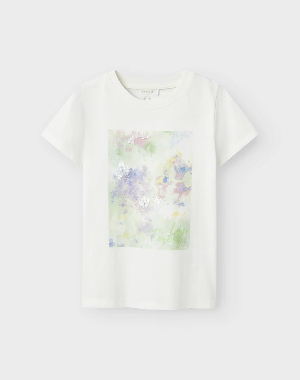 NAME IT NKFBATU SS TOP BOX 13238726-Cloud DancerArcadiangreen OffWhite