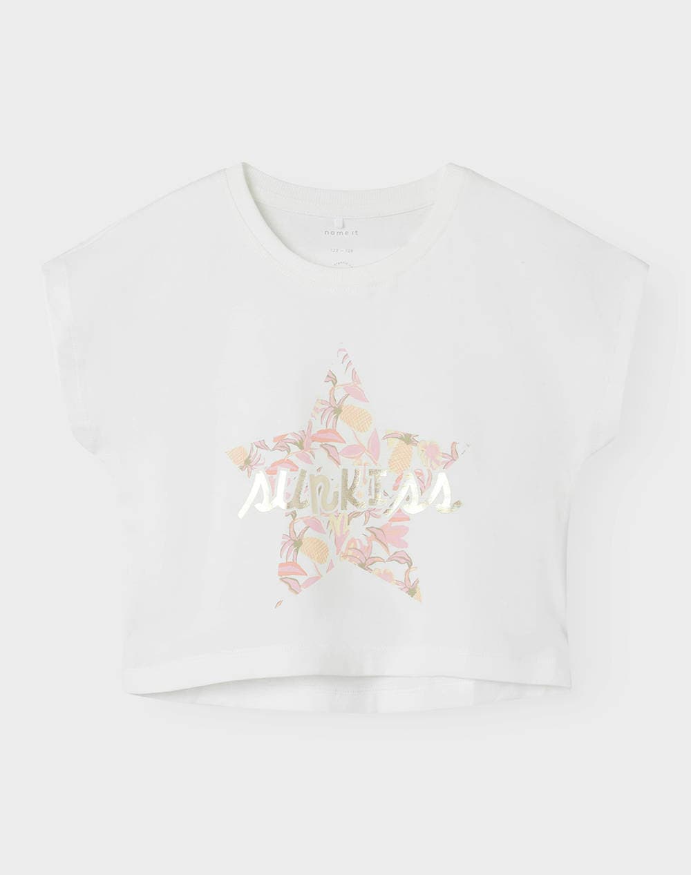 NAME IT NKFFRIDA CAPSL CROP TOP PS 13242186-Cloud Dancer White