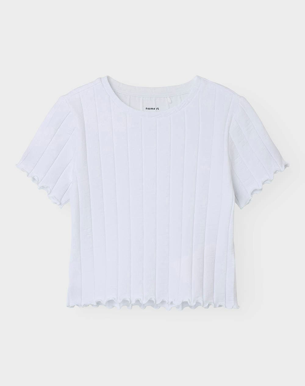 NAME IT NKFNORALINA SS CROP TOP NOOS 13231024-BRIGHT WHITE White