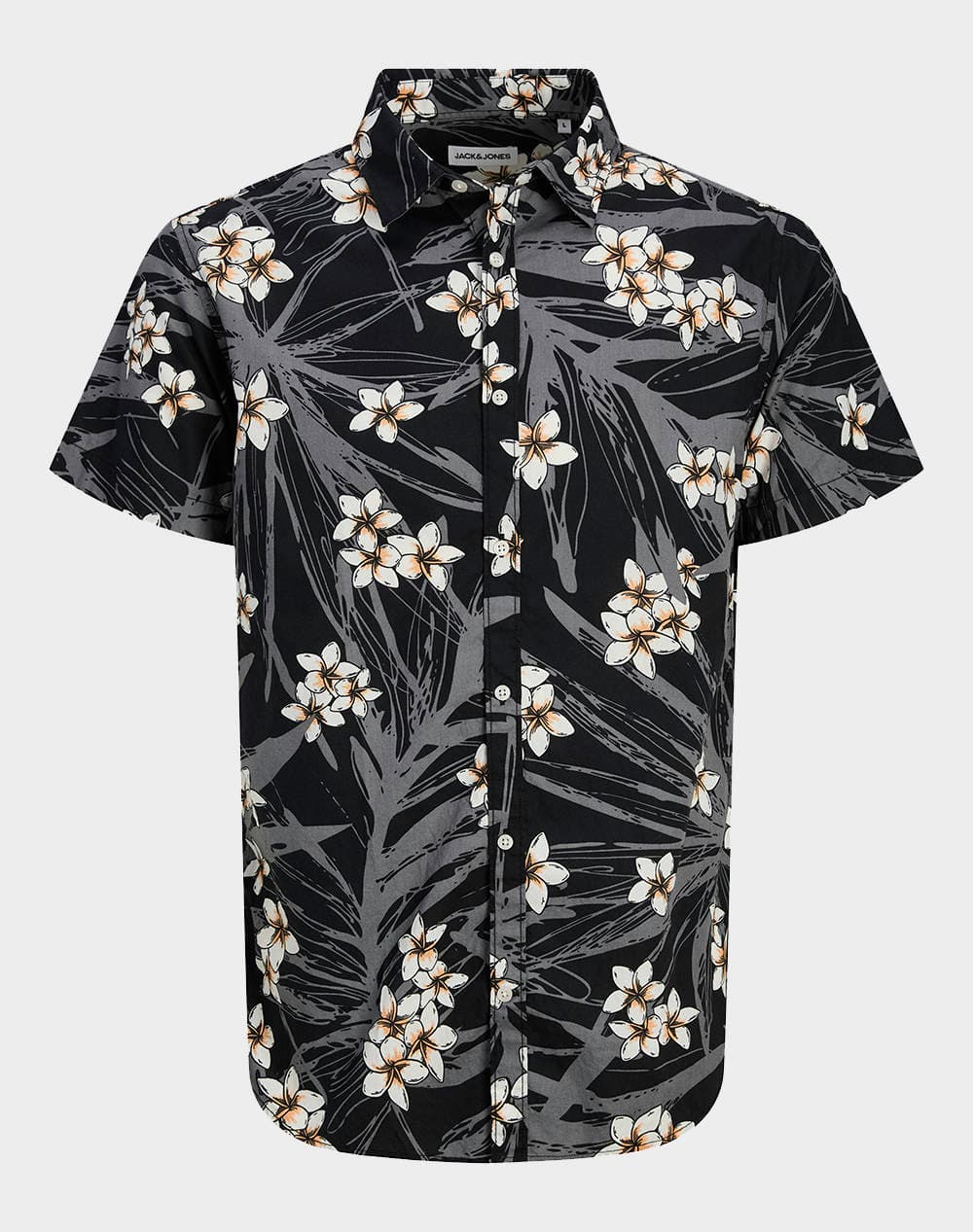 JACK&JONES JJHAWAII AOP SHIRT SS JNR 12269273-BLACK Black