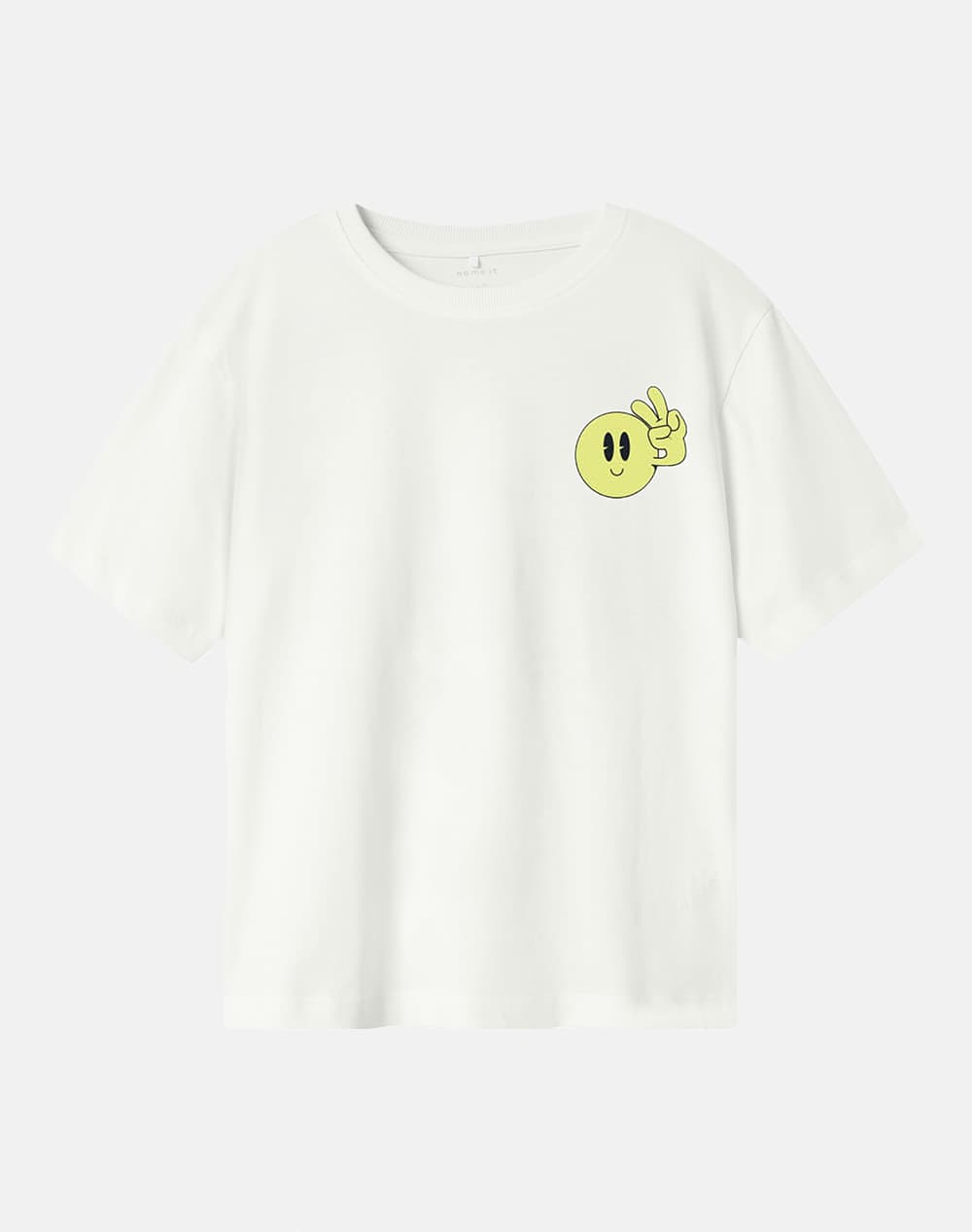 NAME IT NKMZULLA SS NREG TOP BOX NOOS 13240436-Bright WhiteSUNNYLIME OffWhite