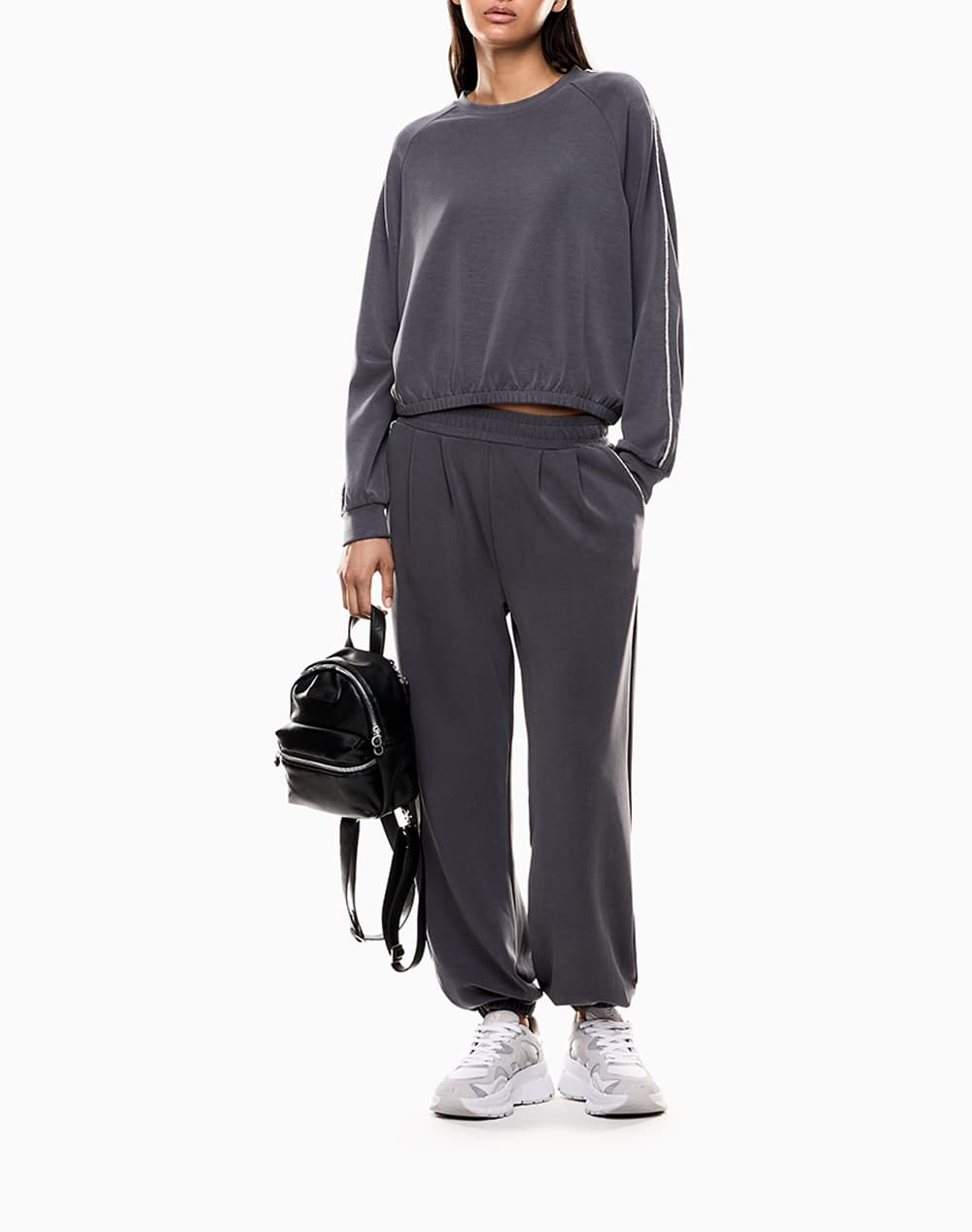 Women's Sweatshirts Ea7 Emporio Armani Gray