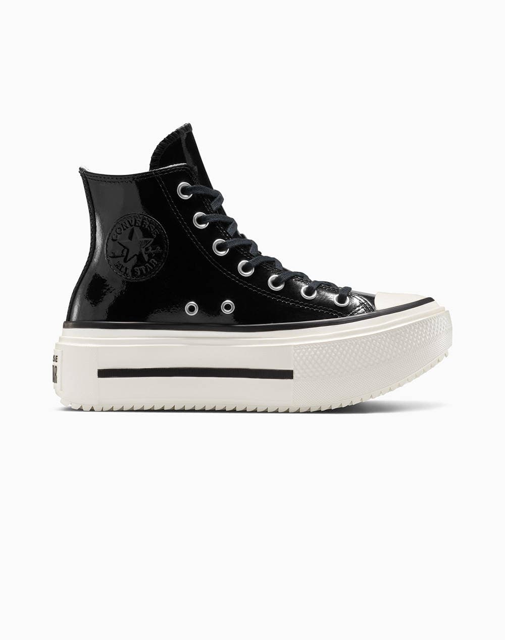 CONVERSE CHUCK TAYLOR ALL STAR LIFT DOUBLE STACK PLATFORM PATENT LEATHER A12977C-001 Black