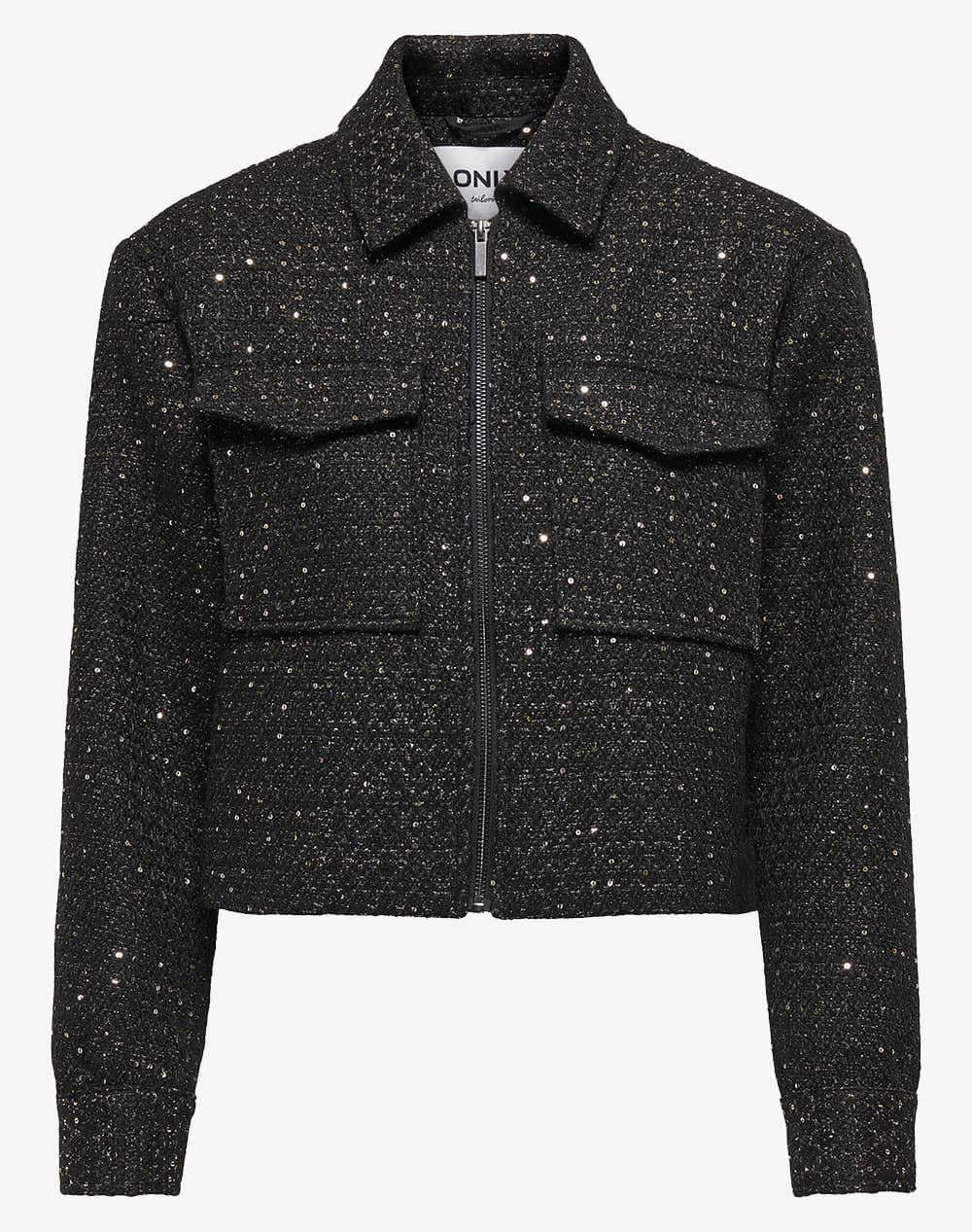 ONLY ONLCAMI L/S BOUCLE JACKET TLR CS 15361178-BLACK JetBlack