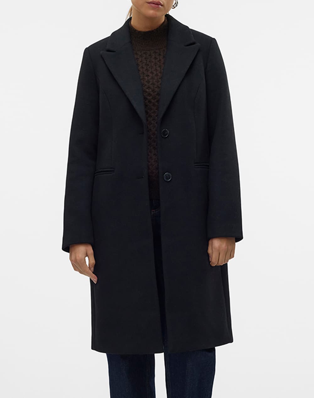 VERO MODA VMBLAZA LONG COAT GA BOO 10267495-BLACK Black
