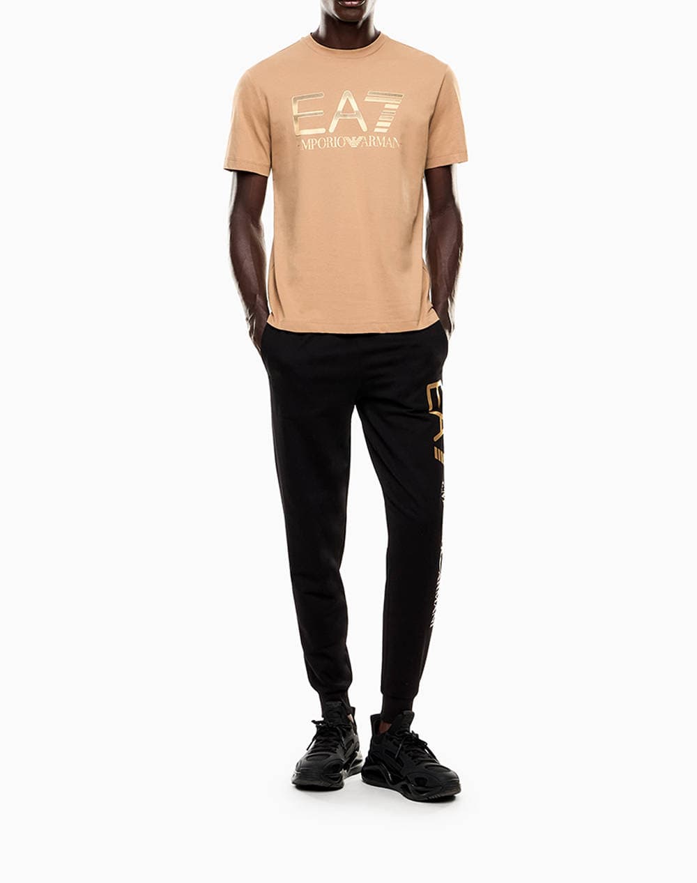 Men's T-Shirts Ea7 Emporio Armani Beige