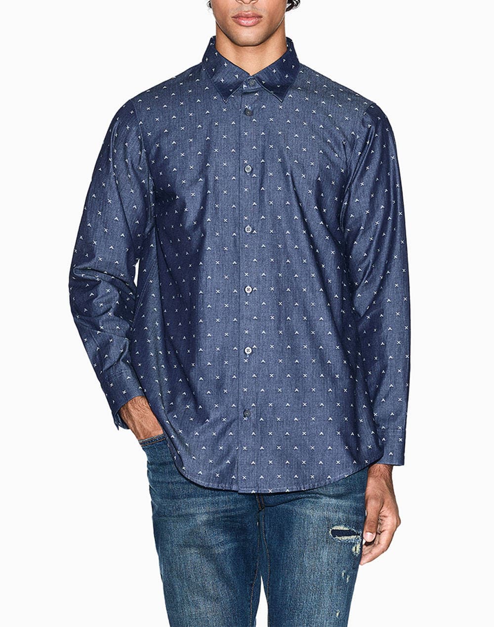 ARMANI EXCHANGE SHIRT XM001716AF17528-FB071 SteelBlue