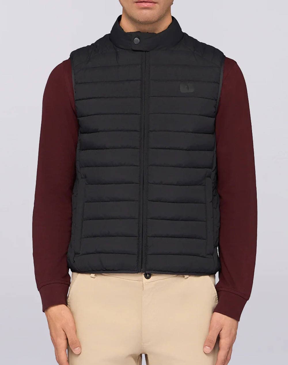 TRUSSARDI LIGHT PADDED VEST - CRINKLE NYLON MO802N10-025 Khaki