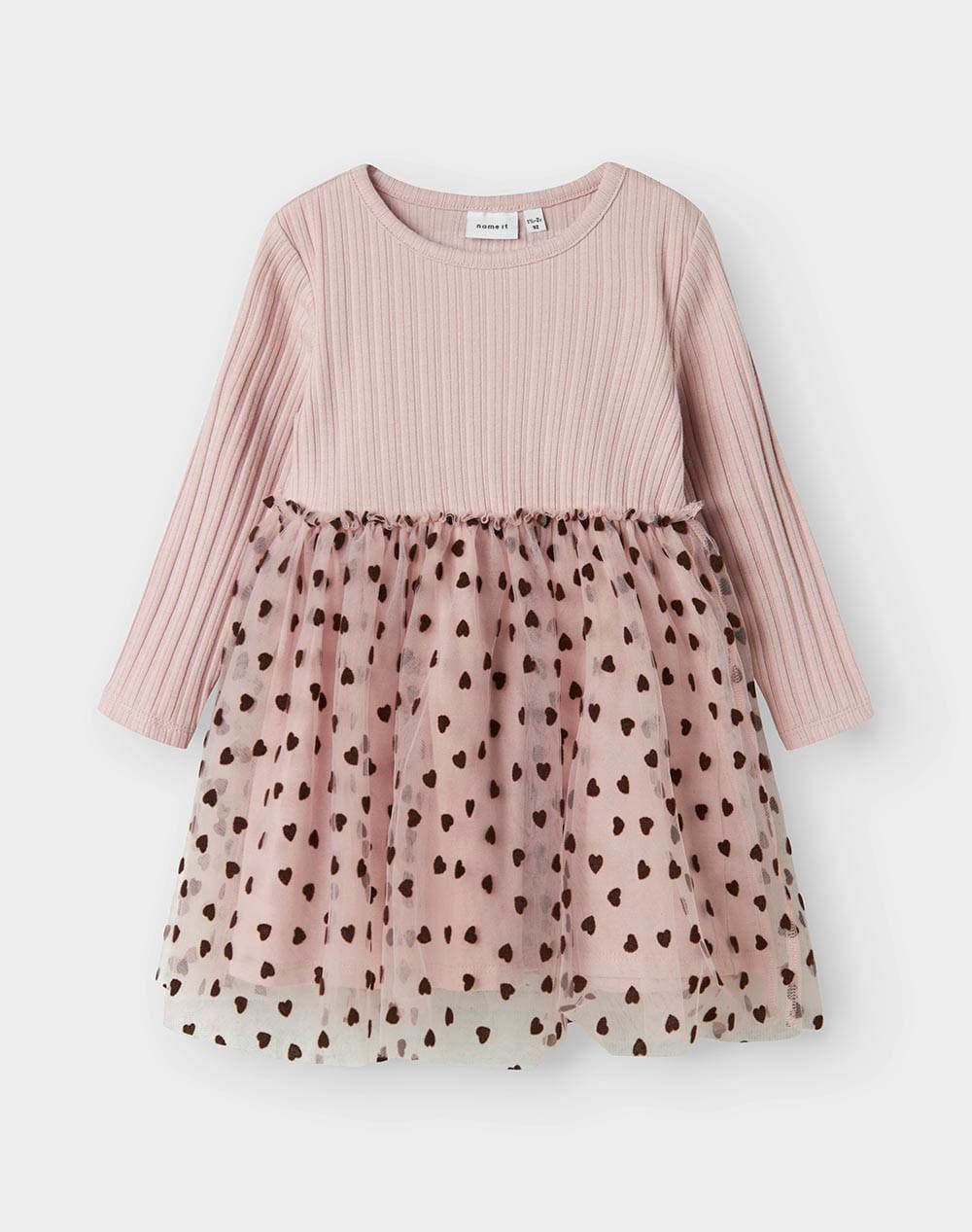 NAME IT NMFNEA LS TULLE DRESS 13246609-Burnished Lilac deepPink