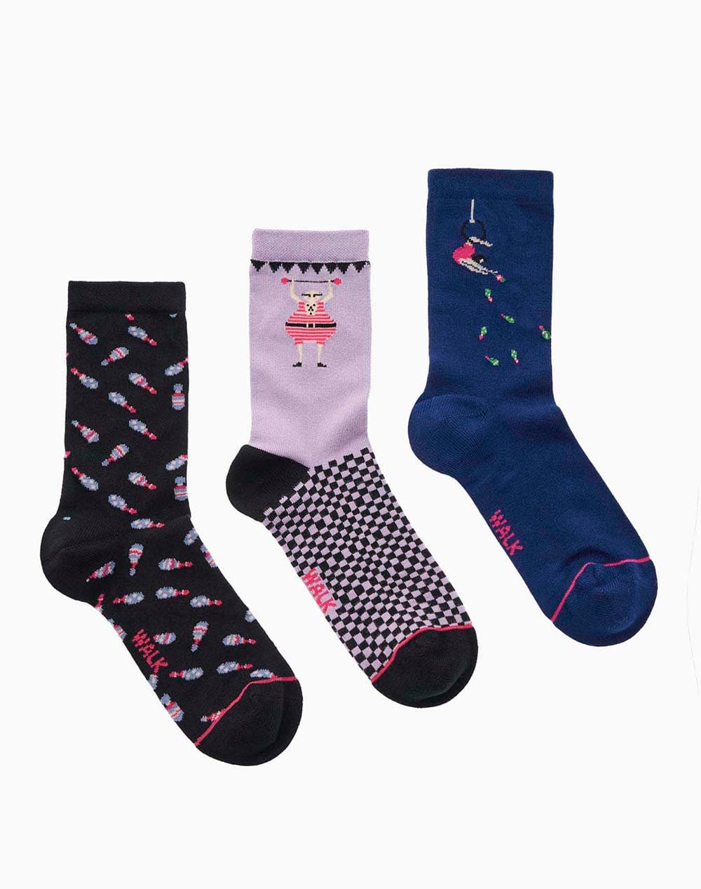 WALK ΠΑΙΔΙΚΕΣ ΚΑΛΤΣΕΣ BAMBOO ΜΕ ΣΧΕΔΙΟ ΣΕΤ 3 ΖΕΥΓΗ W1814-5-MULTI Multi