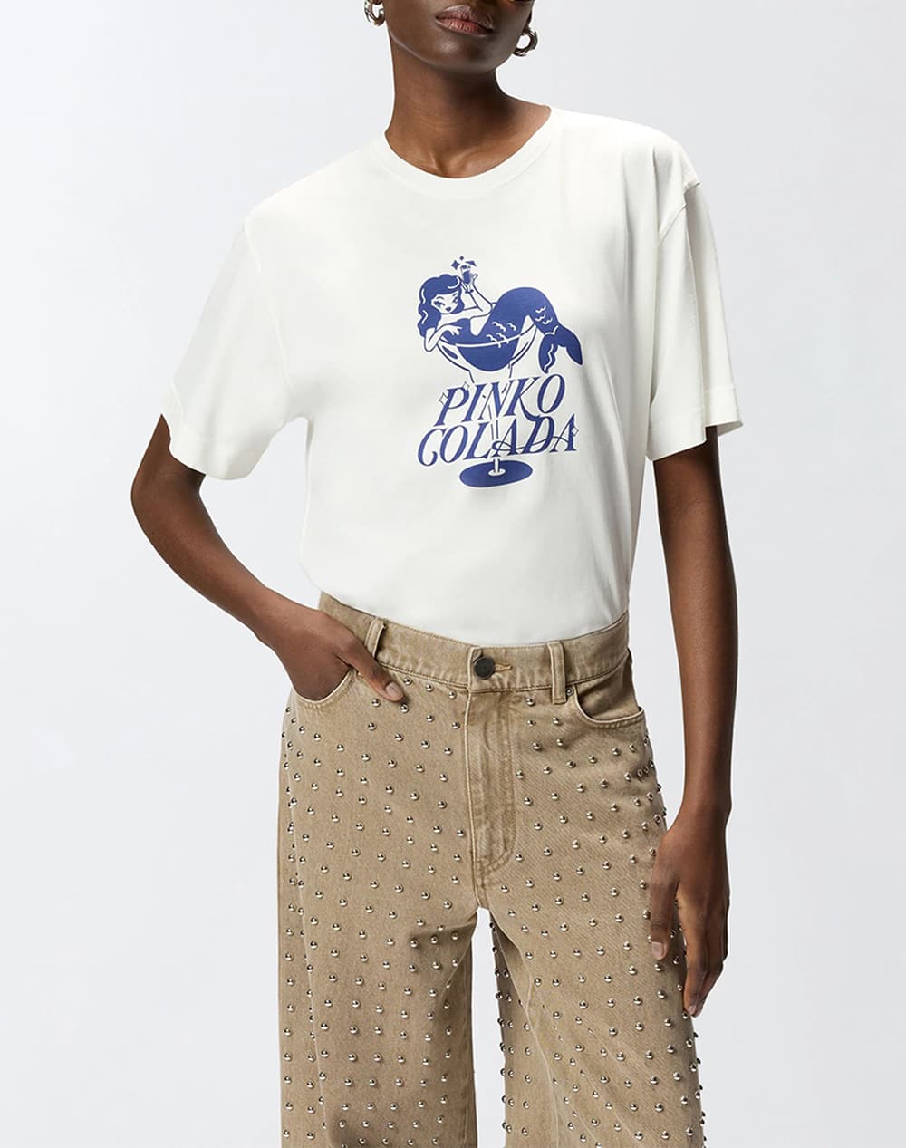 Women's T-Shirts Pinko White