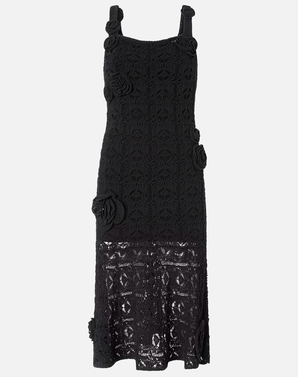 PINKO JUNCUS ABITO CROCHET SEWON FLO 106862A3B8-Z99 Black