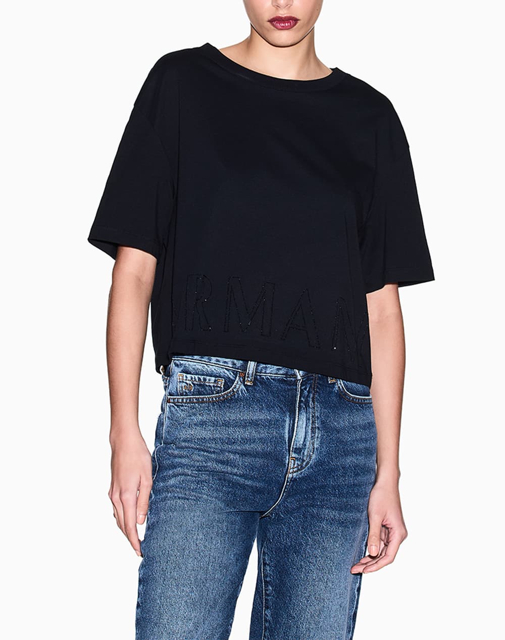 Women's T-Shirts Armani Exchange Black