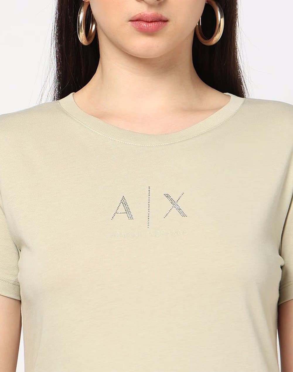 Women's T-Shirts Armani Exchange Beige