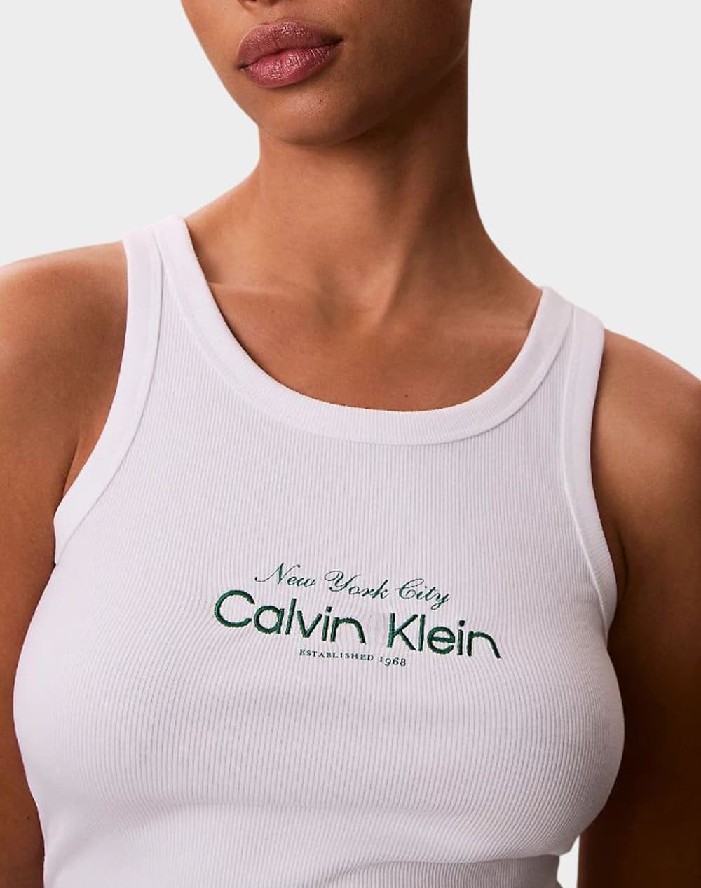Rib Graphic Tank Top Women Calvin Klein