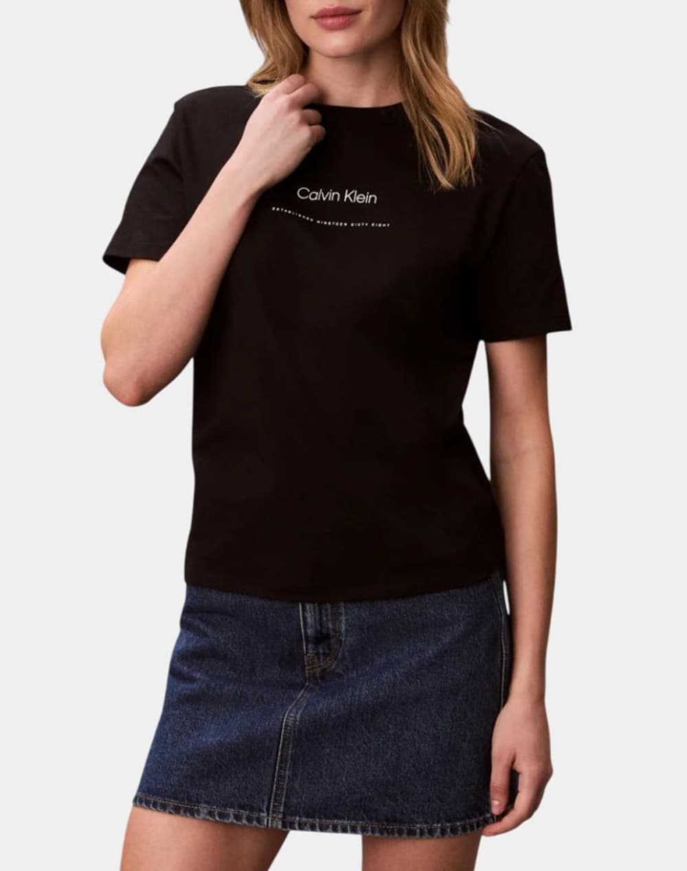 T-SHIRT CALVIN KLEIN TONAL BLACK CALVIN KLEIN