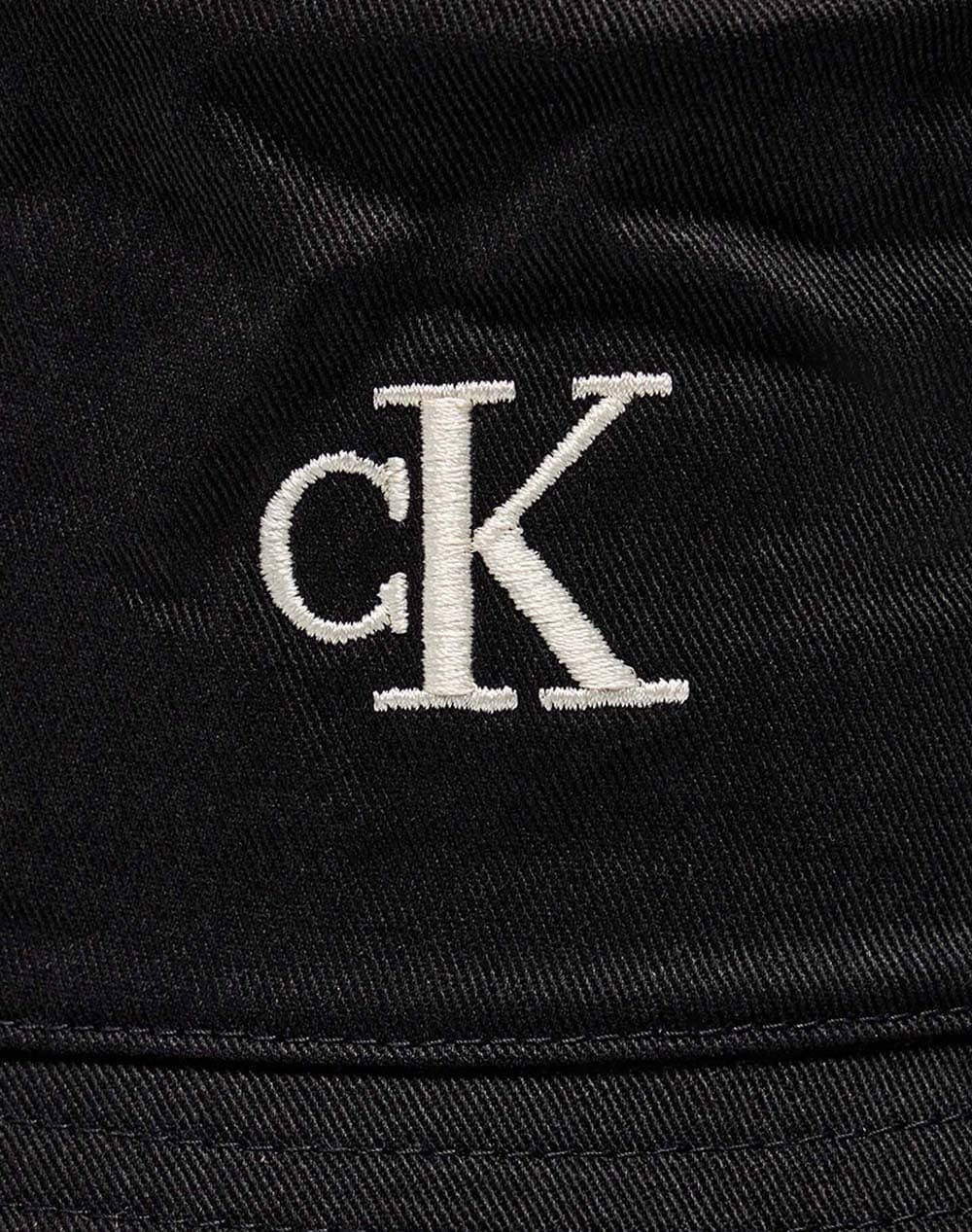 BUCKET HAT CALVIN KLEIN SMALL MONOGRAM BLACK CALVIN KLEIN