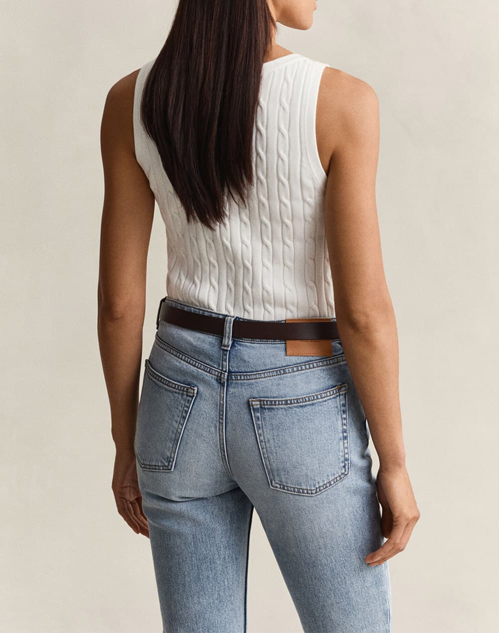 Women's Sleeveless Tops Gant Ecru