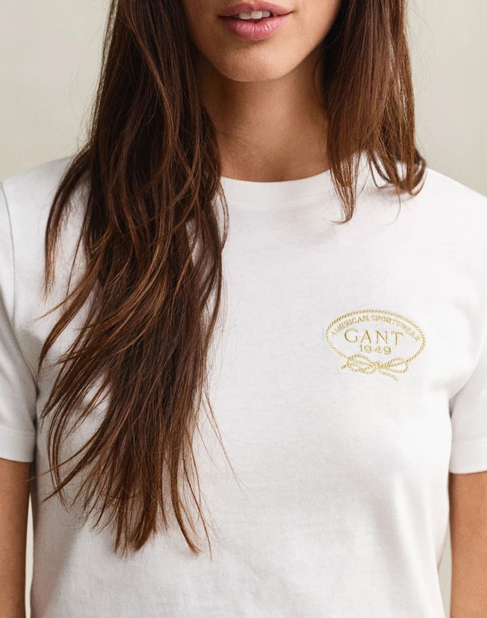 Women's T-Shirts Gant Ecru