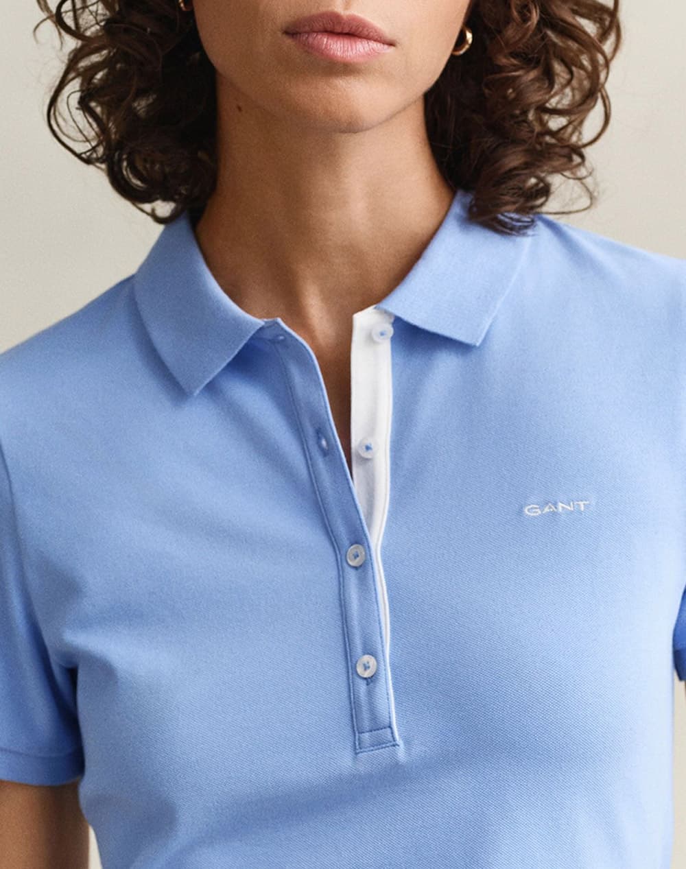 Women's Polo Shirts Gant Blue