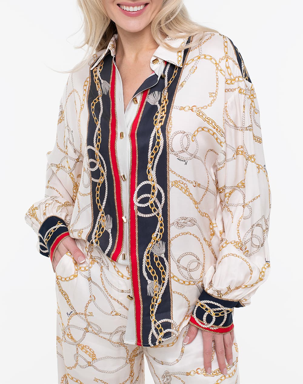 GUESS BY MARCIANO AMANDA LS SHIRT ΠΟΥΚΑΜΙΣΟ ΓΥΝΑΙΚΕΙΟ 6RGH147439A-PM6Z Multi