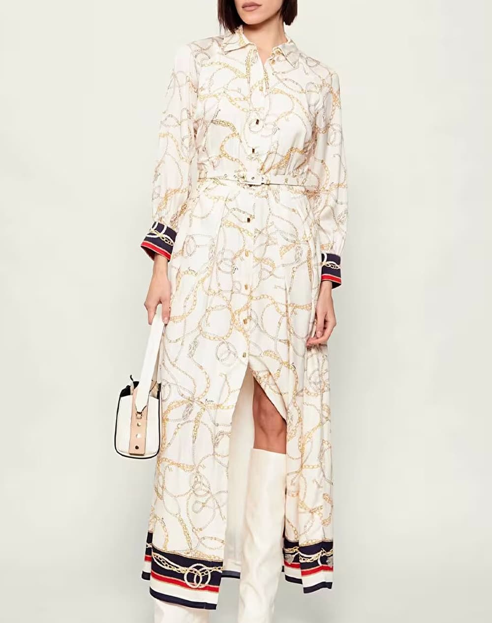 GUESS BY MARCIANO AMANDA CHEMISIER DRESS ΦΟΡΕΜΑ ΓΥΝΑΙΚΕΙΟ 6RGK337439A-PM6Z Biege