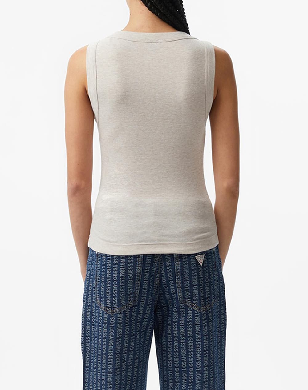 Women's Sleeveless Tops Guess Gray