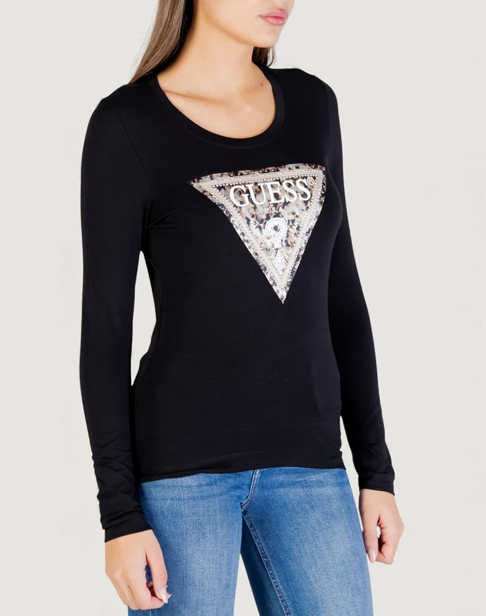 GUESS LS CN LEO TRIANGLE TEE ΜΠΛΟΥΖΑ ΓΥΝΑΙΚΕΙΟ W6RI33J1314-JBLK Black