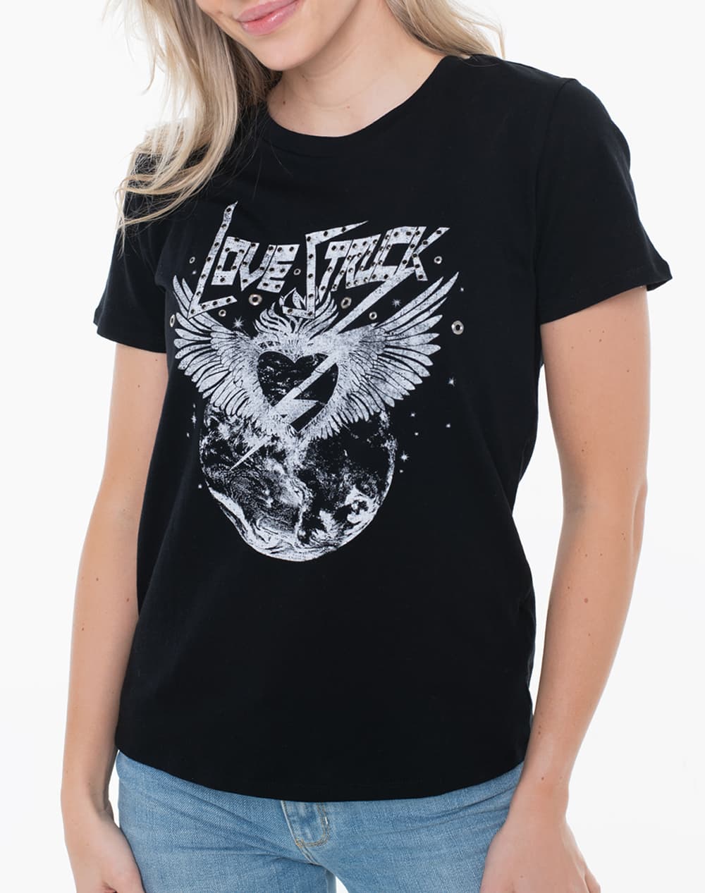 GUESS SS LOVE STRUCK EASY TEE ΜΠΛΟΥΖΑ ΓΥΝΑΙΚΕΙΟ W6RI10K9RM1-JBLK Black