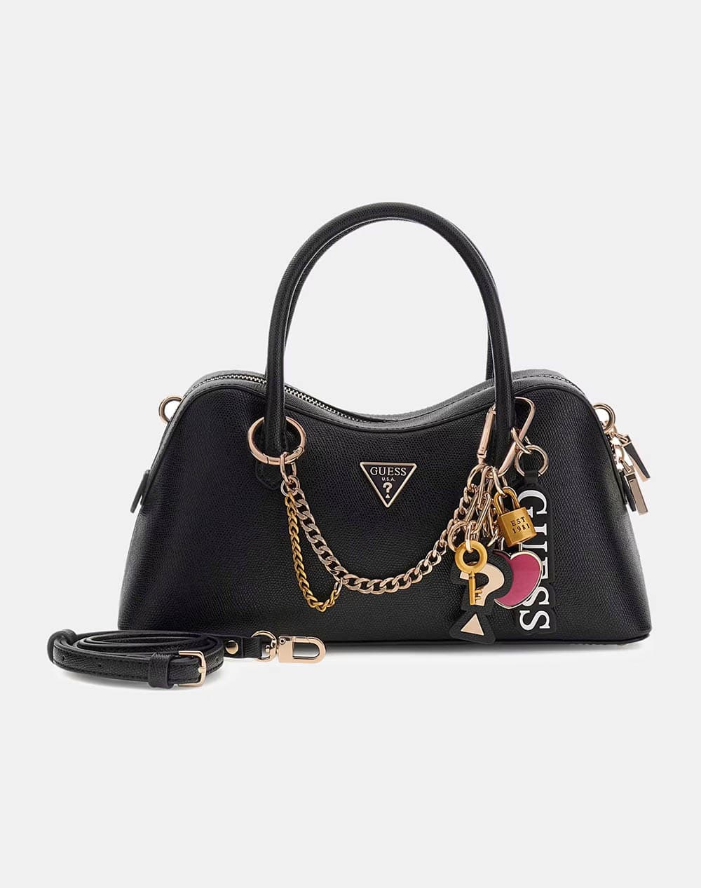 GUESS DAVINA SATCHEL ΤΣΑΝΤΑ ΓΥΝΑΙΚΕΙΟ HWBG9899060-BLA Black