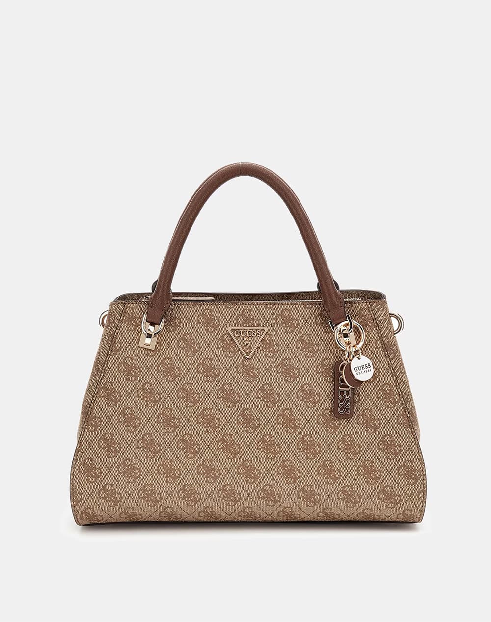 GUESS NOELLE II LUXURY SATCHEL ΤΣΑΝΤΑ ΓΥΝΑΙΚΕΙΟ HWBG9672070-LGW SandyBrown