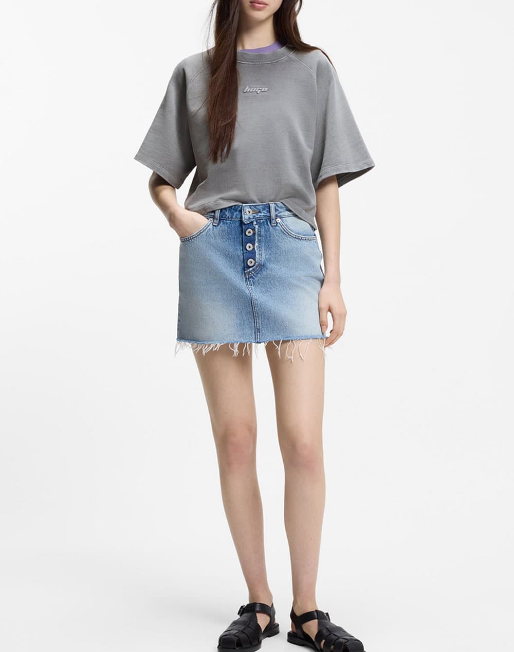 Women's T-Shirts Hugo Gray