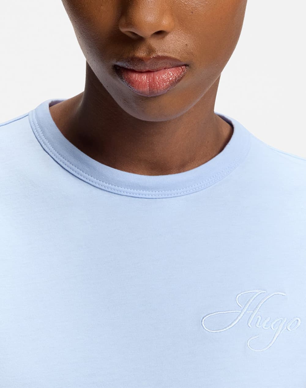 HUGO T-SHIRT DAMACIA_7 LOGO ΣΙΕΛ