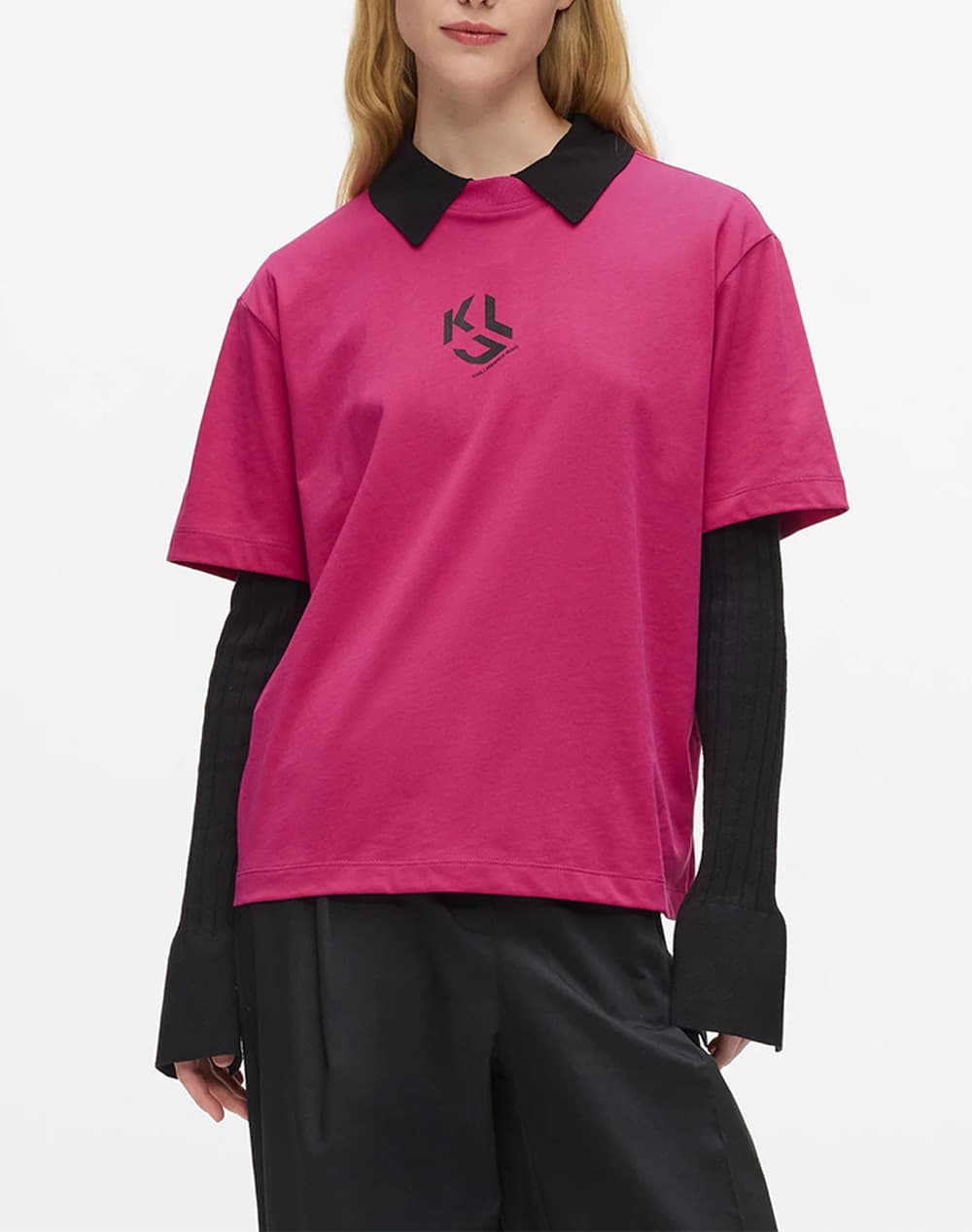 KARL LAGERFELD JEANS KLJ REG MONOGRAM TEE B1W17086-521 Purple