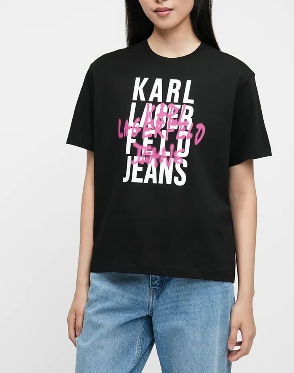 Women's T-Shirts Karl Lagerfeld Jeans Black