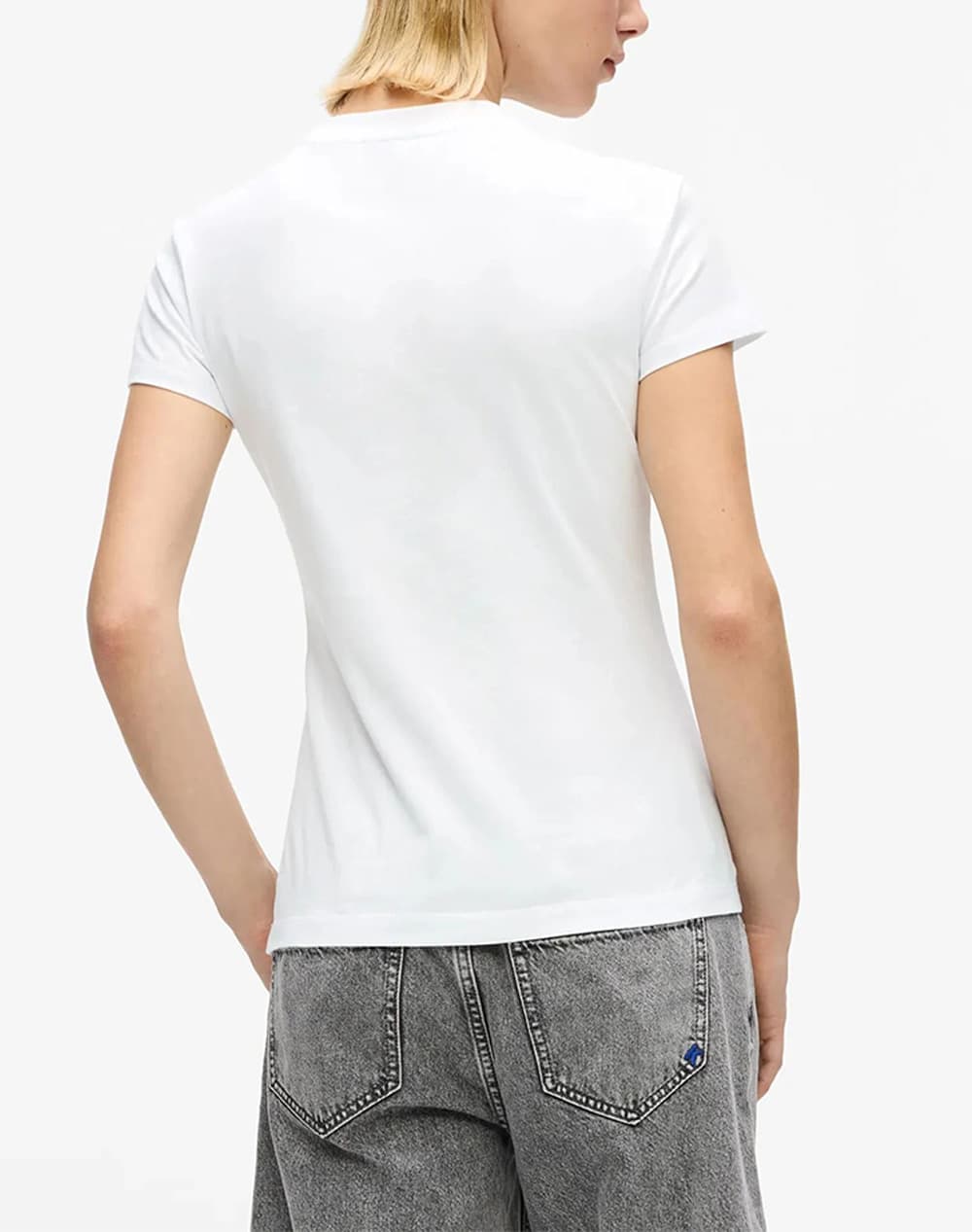 Γυναικείο Slim T-shirt Λευκό Karl Lagerfeld Jeans B2W17064-100 WHITE
