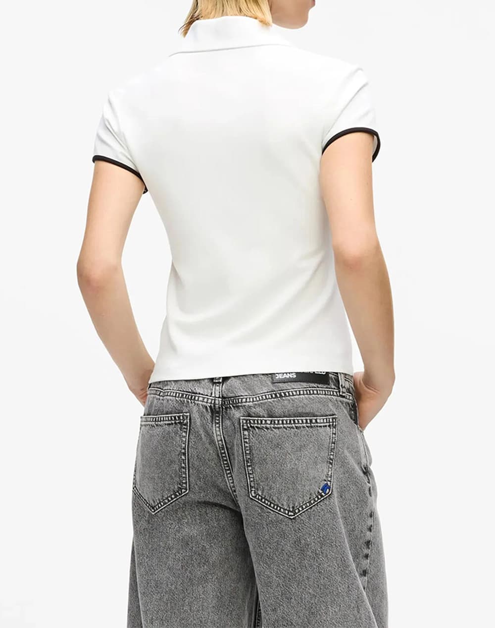 Γυναικείο Slim Polo Λευκό Karl Lagerfeld Jeans B2W17066-100 WHITE