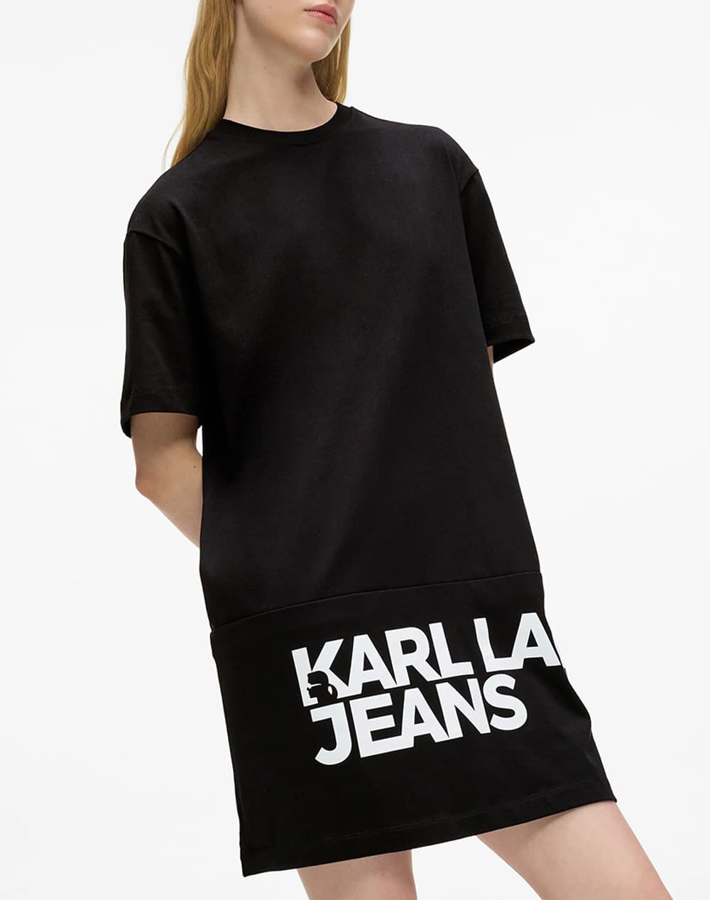KARL LAGERFELD JEANS KLJ LOGO TEE DRESS B1W13054-999 Black