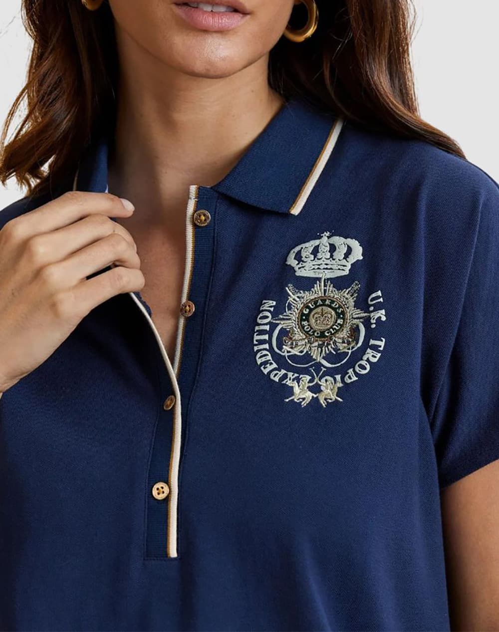Women's Polo Shirts La Martina Blue