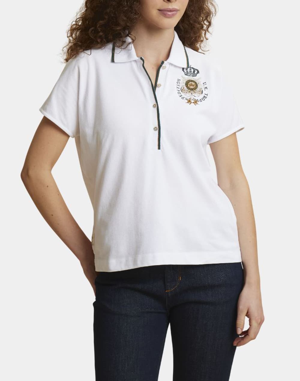 LA MARTINA ΜΠΛΟΥΖΑ ΠΟΛΟ ΚΜ WOMAN POLO S/S PIQUET STRETCH 3LMWCPG31-07017 NavyBlue