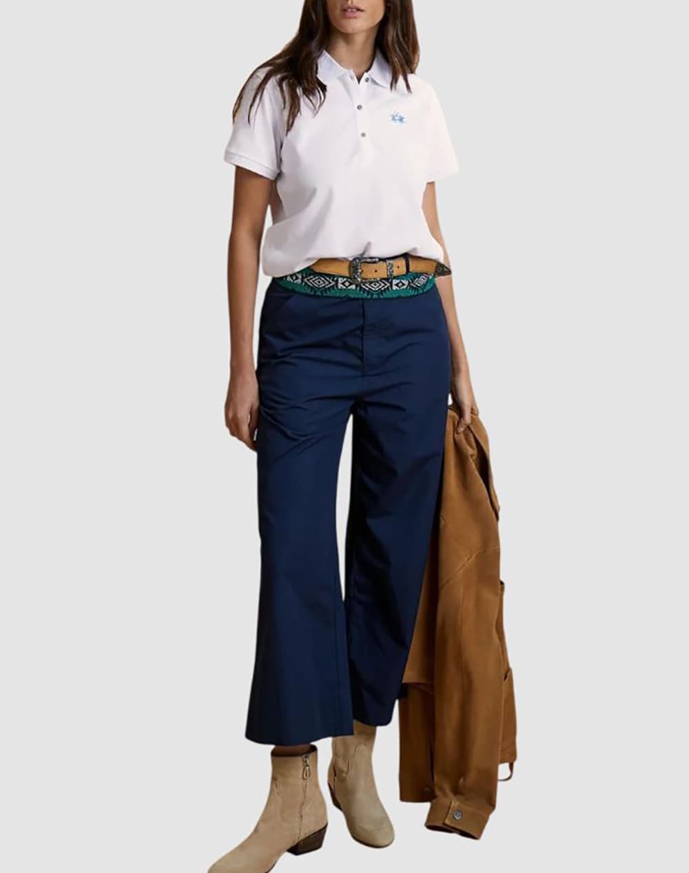 Women's Polo Shirts La Martina White