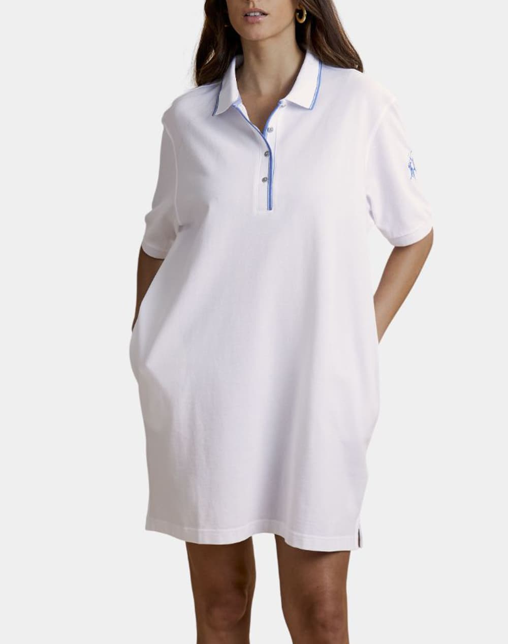 LA MARTINA ΦΟΡΕΜΑ WOMAN DRESS COTTON PIQUET 30/1 3LMWCD005-00001 White